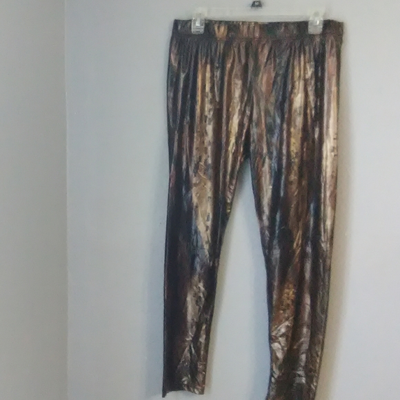 ⏳ Soho Lady Gold Black Leggings Size 3XL - Picture 1 of 4